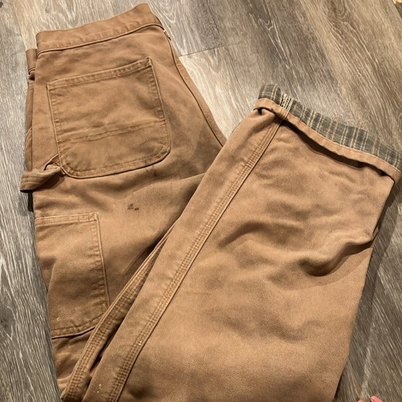 Fleece lined women’s carhartt khaki pants - Picture 3 of 3
